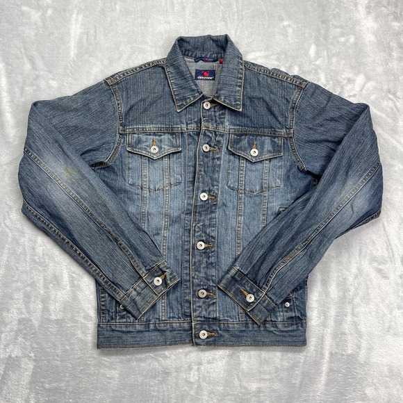 Cicerone Other - Cicerone Trucker Jacket‎ Mens Small Blue Denim Long Sleeve Collared Button Front